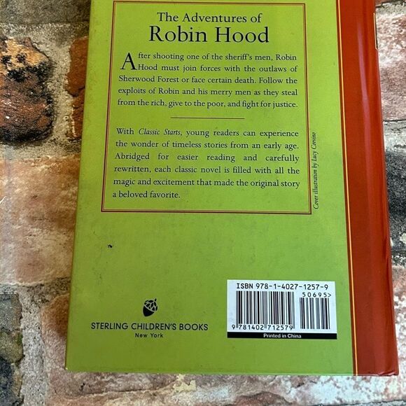 5 for $25🔥The Adventures of Robin Hood (Classic Starts) Hardcover - Picture 2 of 5